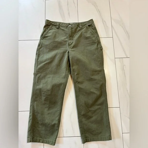 Aritzia Green Straight Leg Pants - Picture 7 of 12